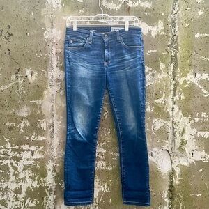 AG Adriano Goldschmied Ag-Ed Denim, Prima Mid-Rise Cigarette, Dk Blue Jeans, 26R